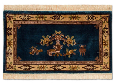 Chinese Silk Rug 69x122cm - Oriental Rug