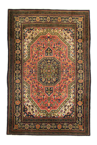 Qom Rug 107x163cm - Persian Rugs - light red