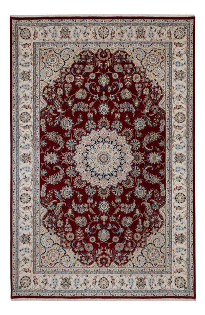 Indo Nain Rug 200x303cm - Oriental Rug - dark red