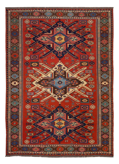 Afghan Kilim Rug 198x282cm - red