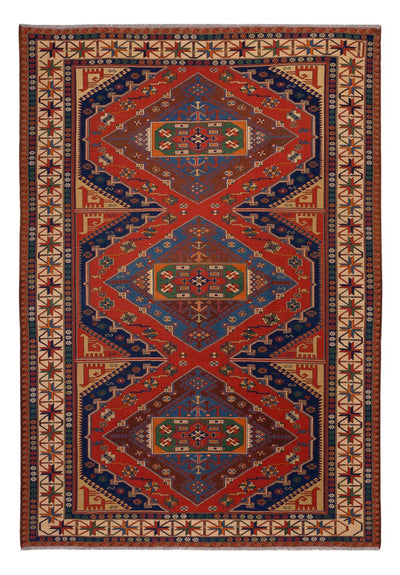 Afghan Kilim Rug 204x294cm - red