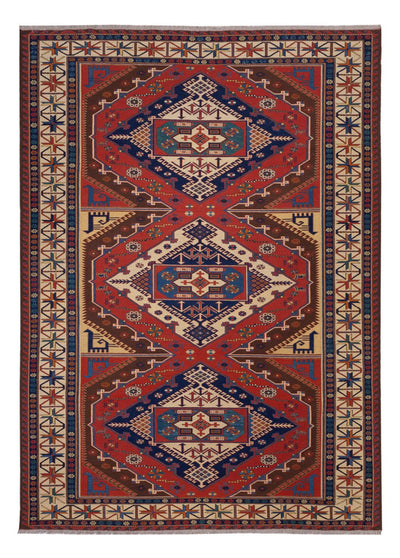 Afghan Kilim Rug 204x282cm - red