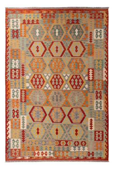 Kilim Maimana Rug 202x294cm - Wool Rug - multicolored