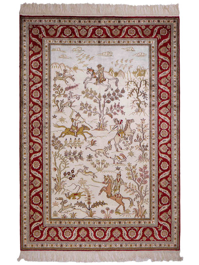 Chinese Silk Rug 126x183cm - Oriental Rug