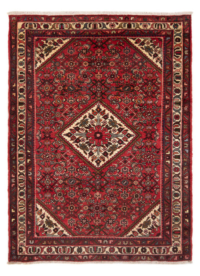 Hosseinabad Rug 147x195cm - Persian Rugs - red