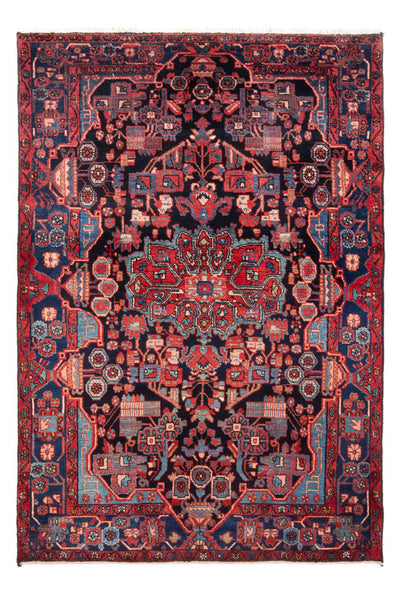 Bakhtiari Rug 147x214cm - Persian Rugs - dark blue
