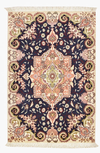 Tabriz - 50 Raj Rug 60x92cm - Persian Rugs
