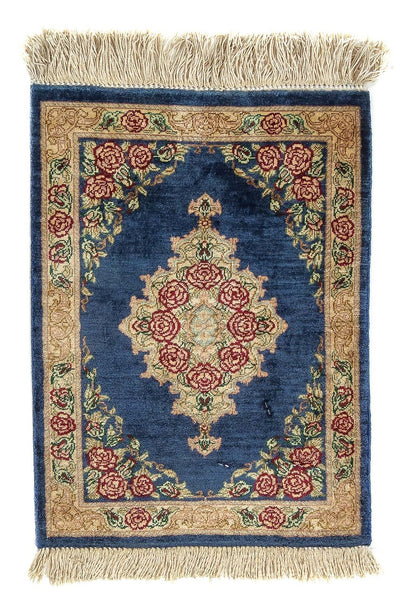 Qom Silk Rug 28x39cm - Persian Rugs
