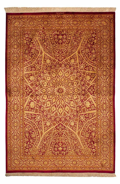 Qom Silk Rug 132x216cm - Persian Rugs