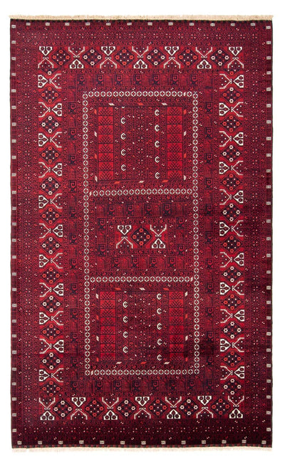 Turkaman Rug 160x252cm - Persian Rugs - dark red
