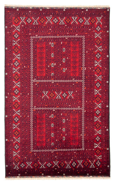 Turkaman Rug 158x245cm - Persian Rugs - dark red