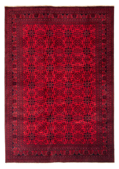 Afghan Rug 202x287cm - Oriental Rug - dark red