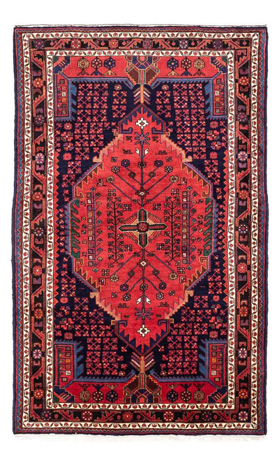 Hamadan Rug 151x230cm - Persian Rugs - dark blue
