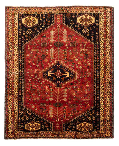 Qashqai Rug 173x225cm - Persian Rugs - dark red