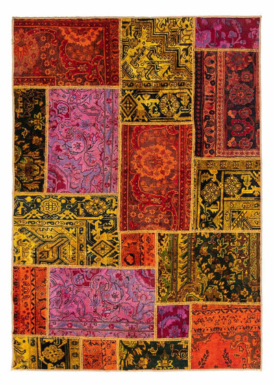 Patchwork Rug 137x198cm - Perserteppich Wollteppich