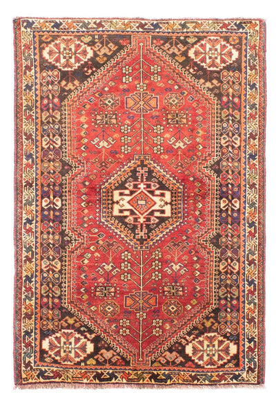 Shiraz Rug 106x153cm - Persian Rugs - dark red