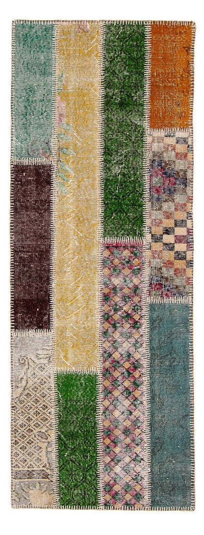 Patchwork Rug 80x202cm - Wool Rug