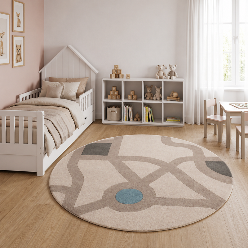 City Play Street Kids Rug Round