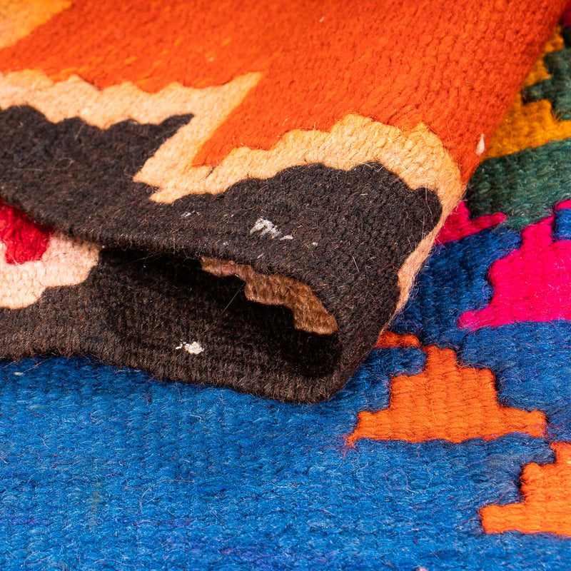 Runner Kelim Rug - Old - 360 x 150 cm - multicolored