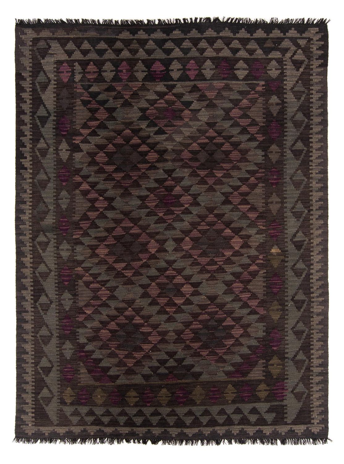 Kelim Rug - Splash - 197 x 151 cm - multicolored
