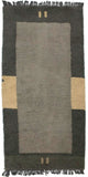 Nepal Teppich 140 x 70 cm - grau