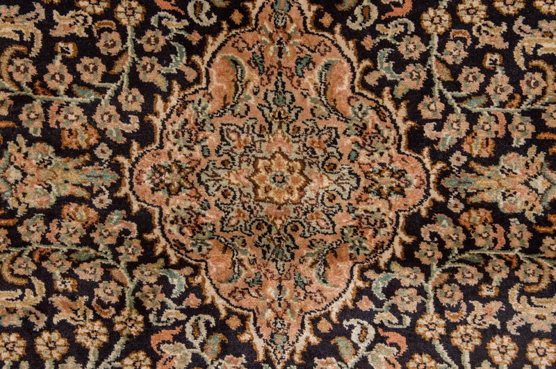 Silk Rug - Kashmir Silk - 153 x 93 cm - dark blue