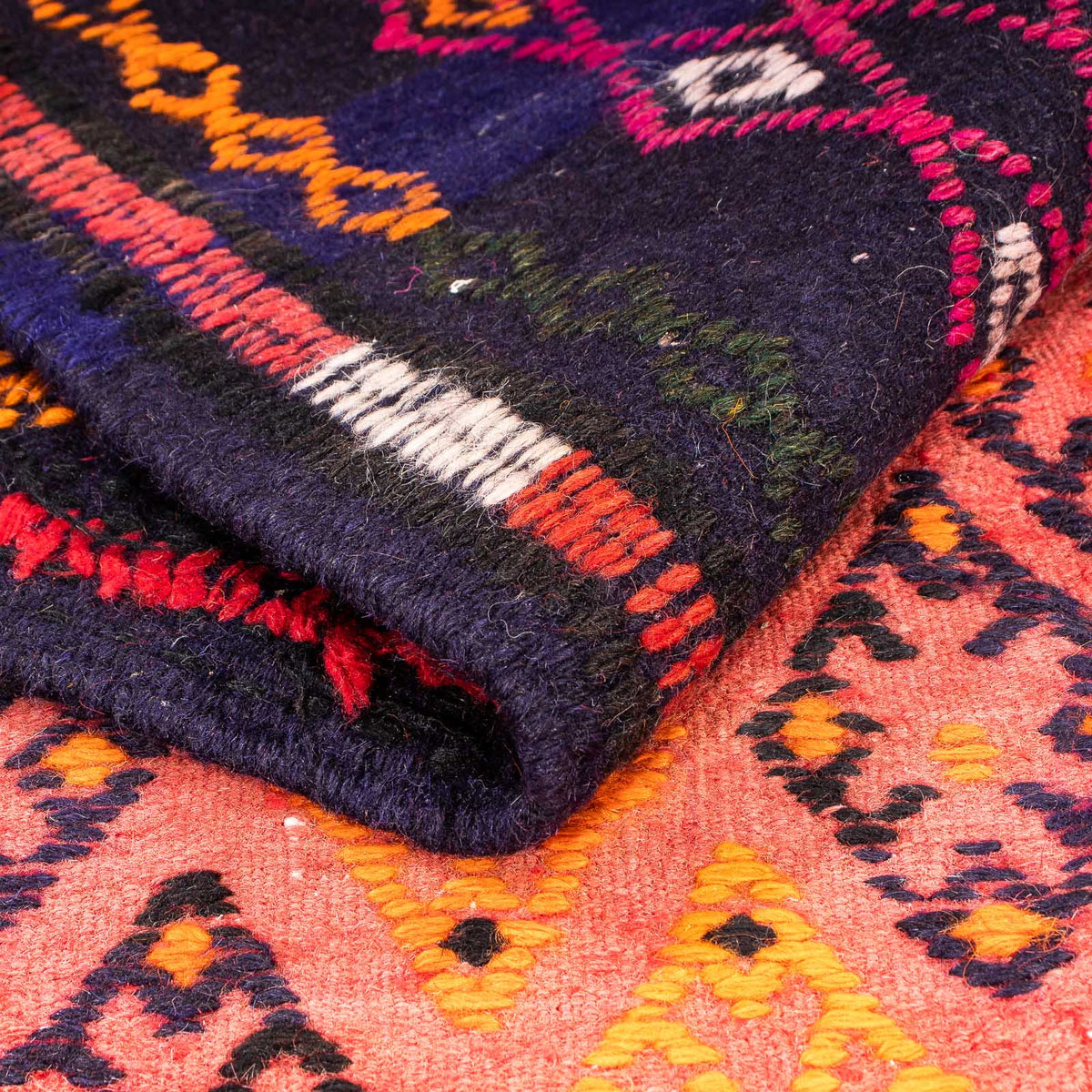 Runner Kelim Rug - Old - 330 x 135 cm - multicolored