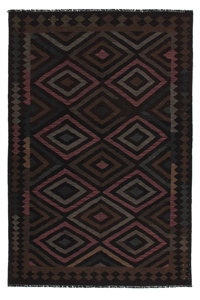 Kelim Rug - Splash - 240 x 166 cm - black