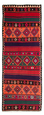 Runner Kelim Rug - Old - 380 x 135 cm - multicolored