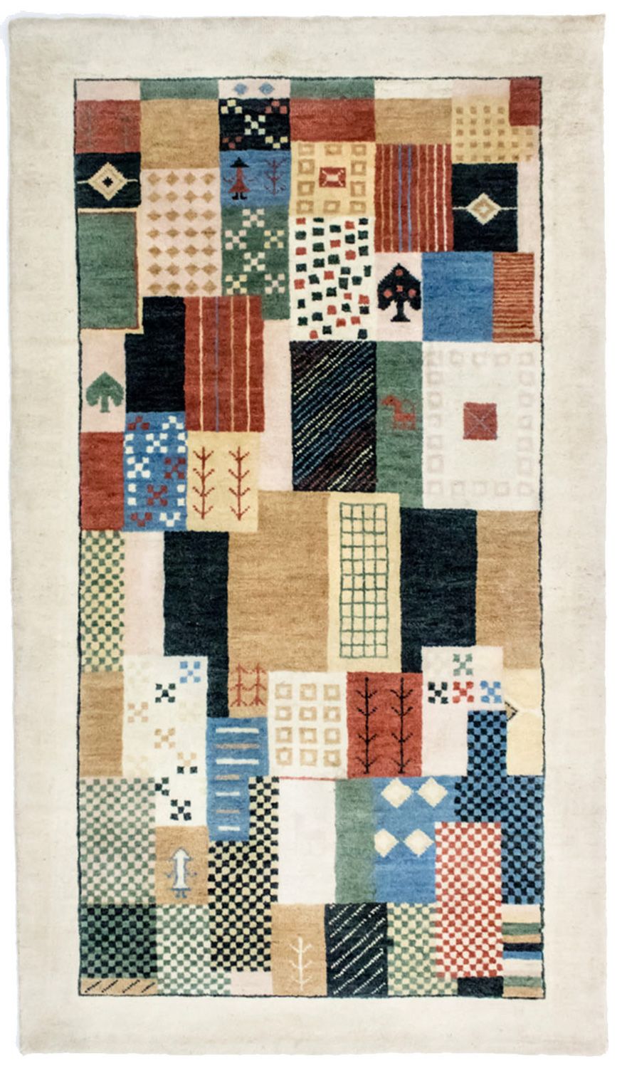 Gabbeh Rug - Loribaft Perser - 165 x 95 cm - colorful