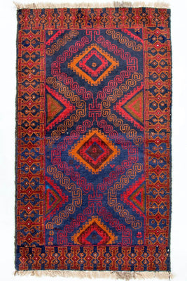 Belutsch Rug - 140 x 79 cm - blue