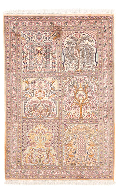 Silk Rug - Kashmir Silk - 119 x 79 cm - multicolored