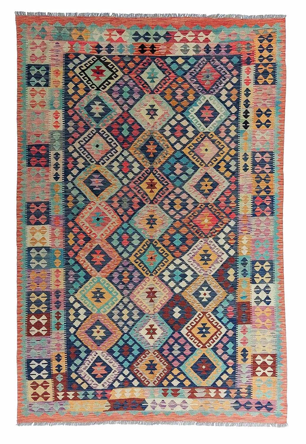 Kelim Rug - Splash - 295 x 203 cm - multicolored