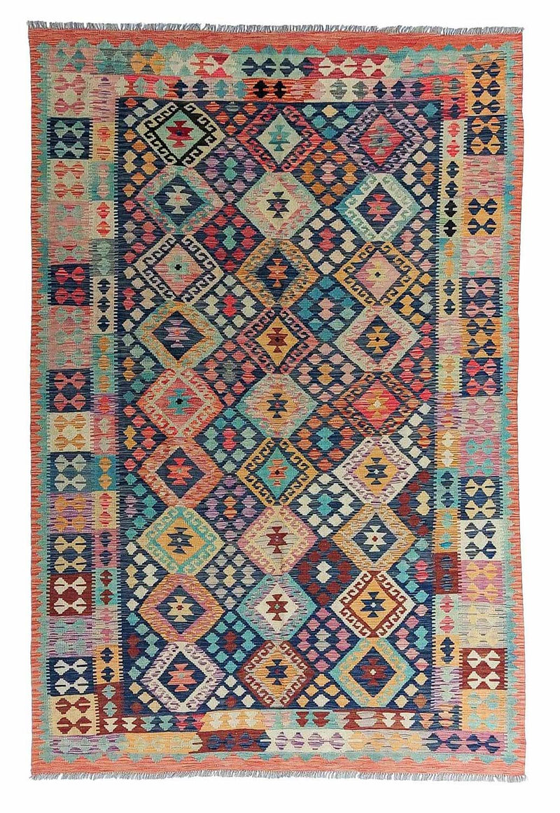 Kelim Rug - Splash - 295 x 203 cm - multicolored