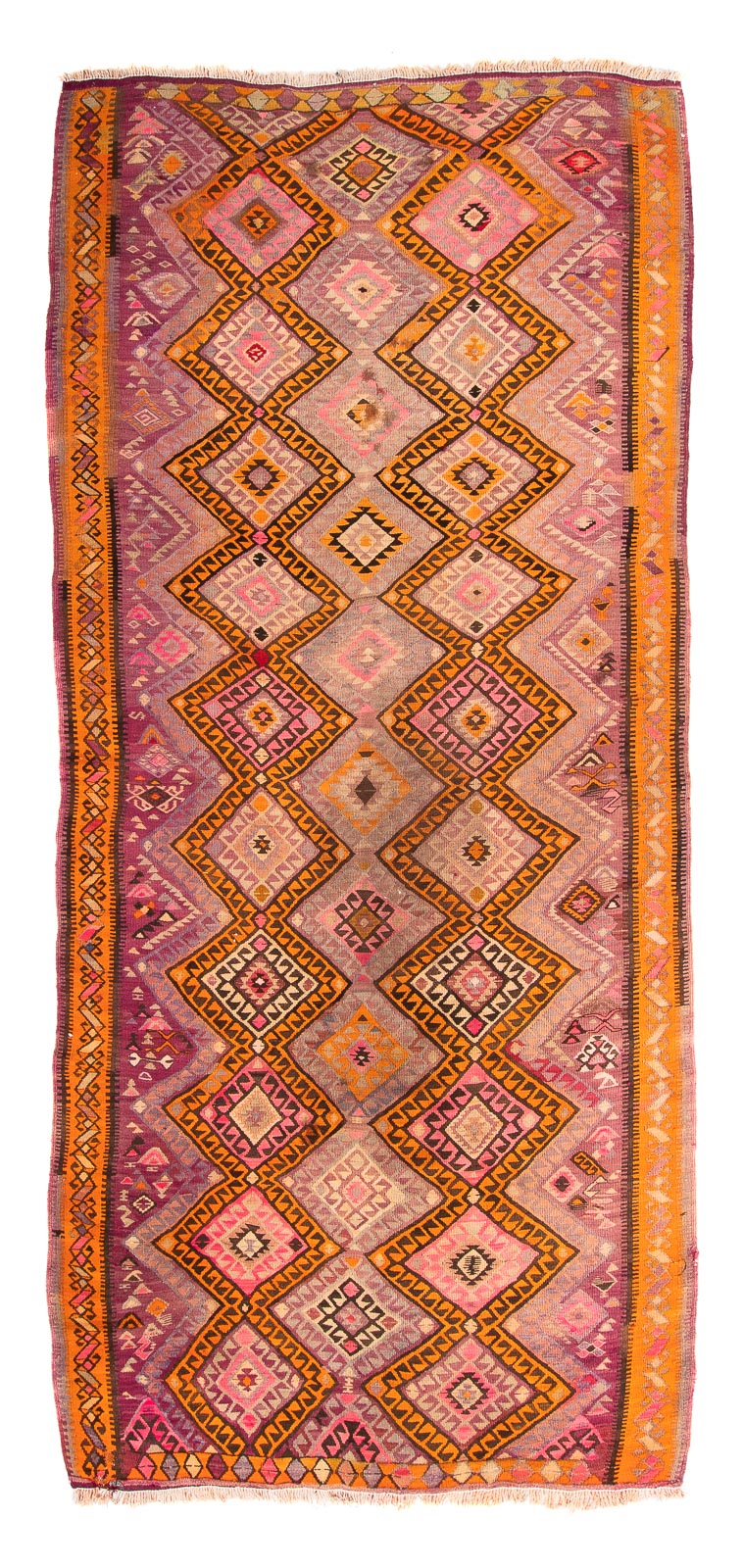 Runner Kelim Rug - Old - 320 x 155 cm - multicolored