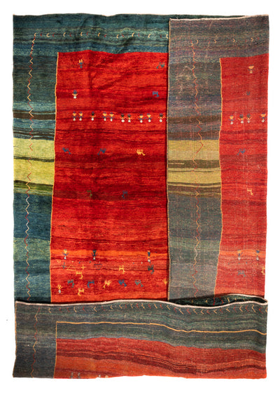 Persian Gabbeh Rug 405x508cm - Perserteppich Wollteppich