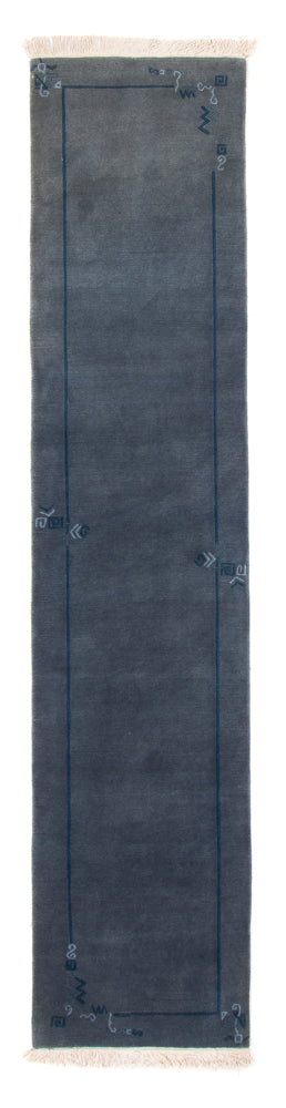 Runner Nepal Rug - 329 x 73 cm - blue
