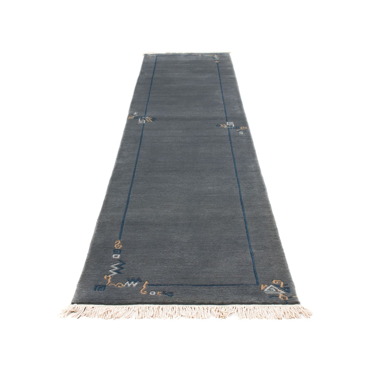 Runner Nepal Rug - 330 x 71 cm - blue