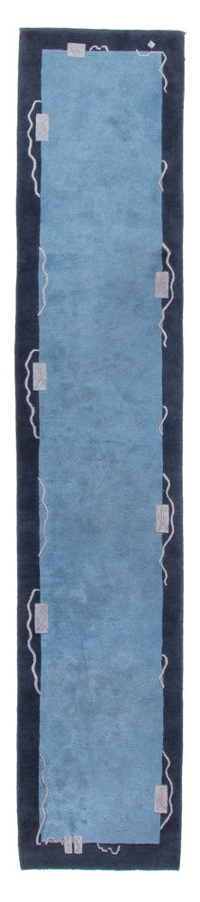 Runner Nepal Rug - 337 x 73 cm - blue