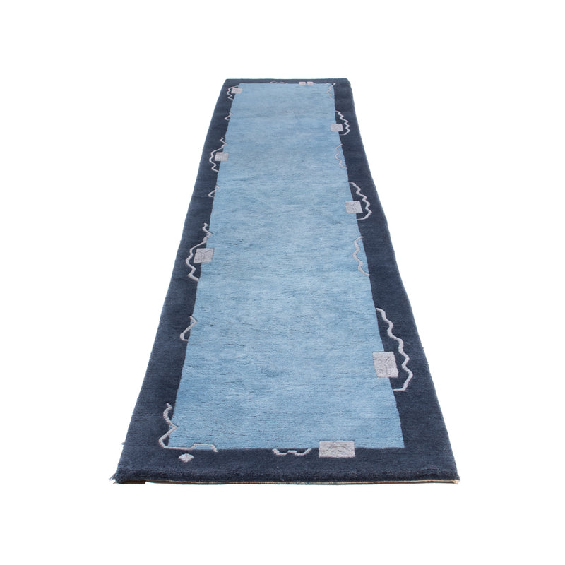 Runner Nepal Rug - 337 x 73 cm - blue