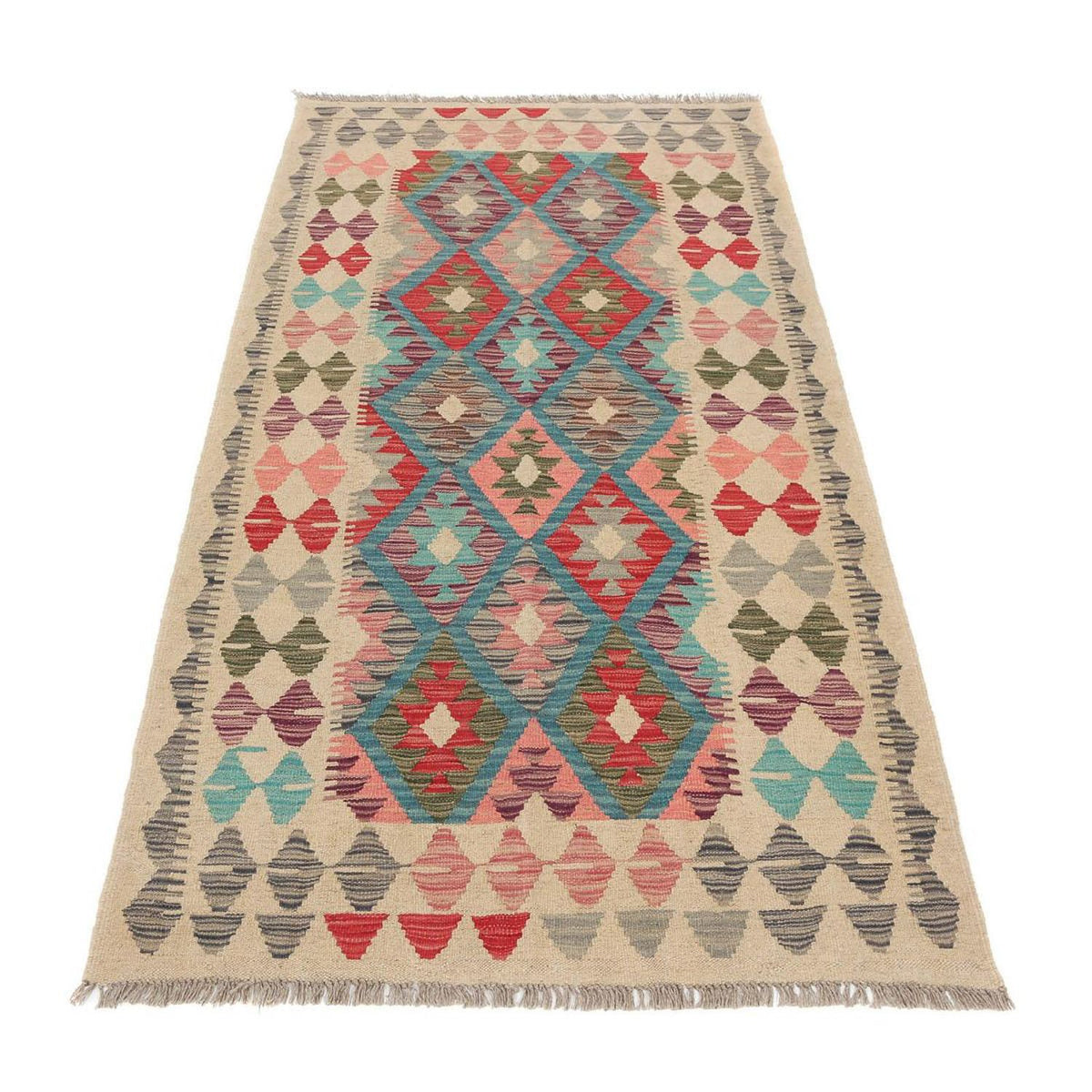 Runner Kelim Rug - Splash - 198 x 110 cm - multicolored