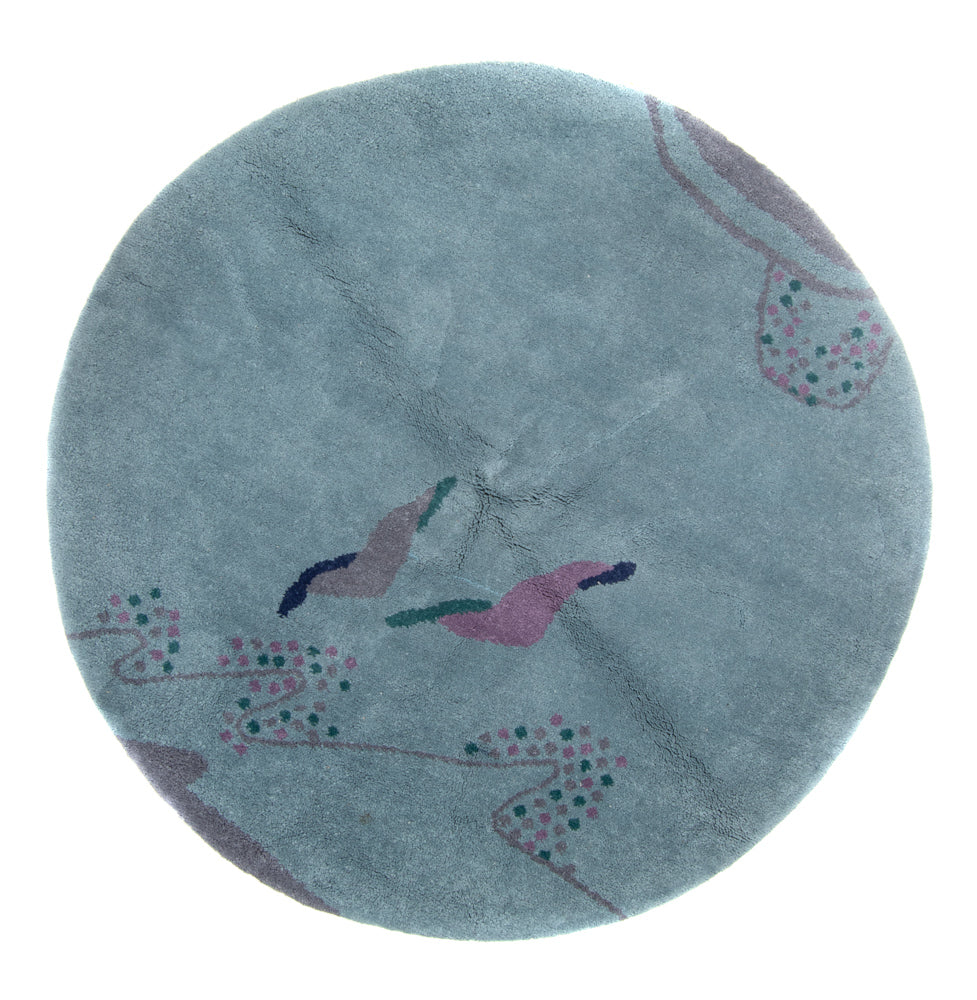 Gabbeh Rug - Indus round  - 200 x 200 cm - blue