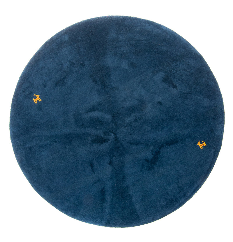 Gabbeh Rug - Indus round  - 190 x 190 cm - blue