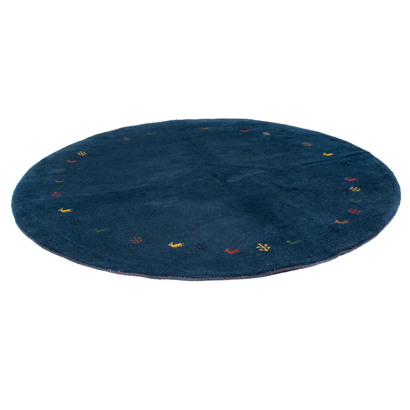 Gabbeh Rug - Indus round  - 196 x 196 cm - blue