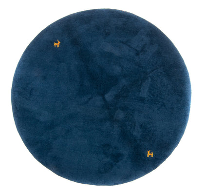 Gabbeh Rug - Indus round  - 189 x 189 cm - blue