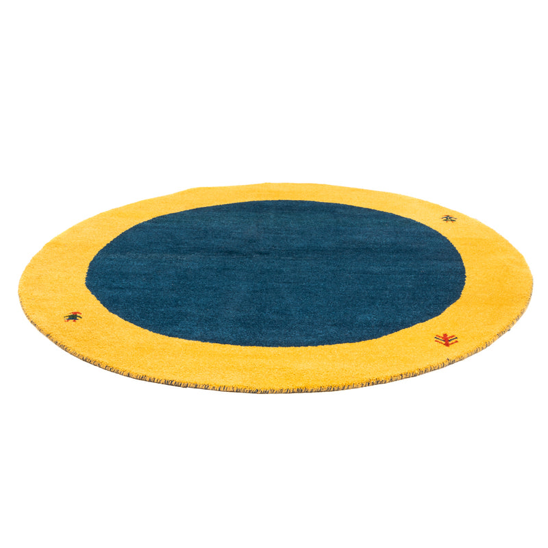 Gabbeh Rug - Indus round  - 195 x 195 cm - blue