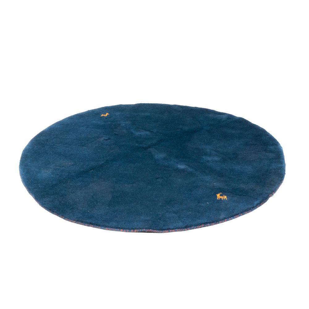 Gabbeh Rug - Indus round  - 190 x 190 cm - blue