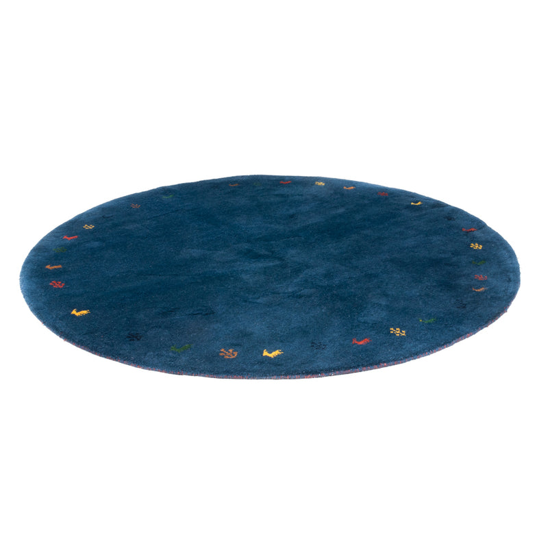 Gabbeh Rug - Indus round  - 199 x 199 cm - blue