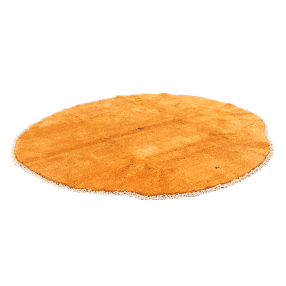 High-Pile Rug round  - 200 x 200 cm - gold