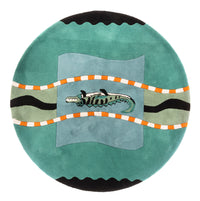 Children's Rug round  - 200 x 200 cm - blue